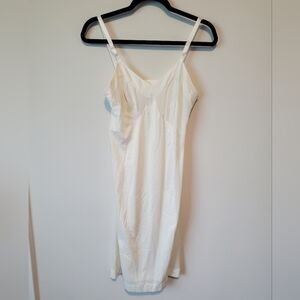 Vintage Sears "The Doesn't Slip" Elegant White/Ivory Slip Dress Size 34 (Small)